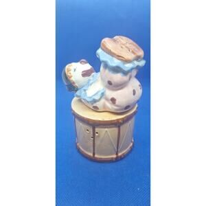 Clown on Drum Salt & Pepper Shakers- Vintage Japan-